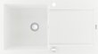 Graniidist köögivalamu Mexen Leo koos segisti ja sifooniga, White+Chrome hind ja info | Köögivalamud | kaup24.ee