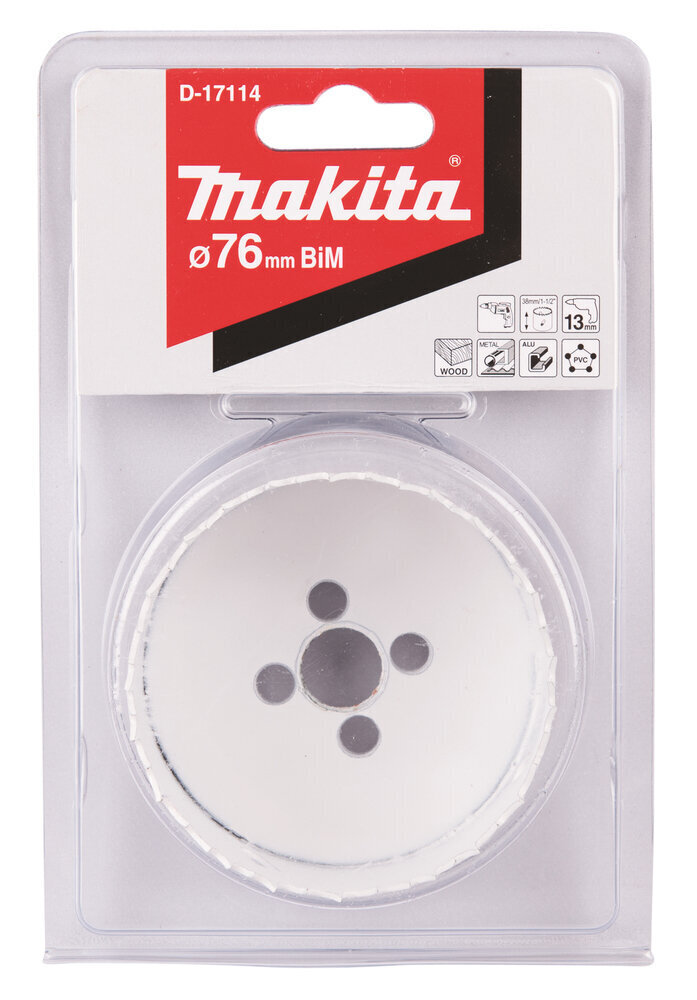 HSS BI-Metall augusaag 76 mm D-17114 Makita цена и информация | Käsitööriistad | kaup24.ee