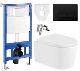 Рама для туалета скрытого монтажа Mexen 5in1 Fenix Slim 6/4 L, 4,5/3 L, 8 см с унитазом Sofia цена и информация | Унитазы | kaup24.ee
