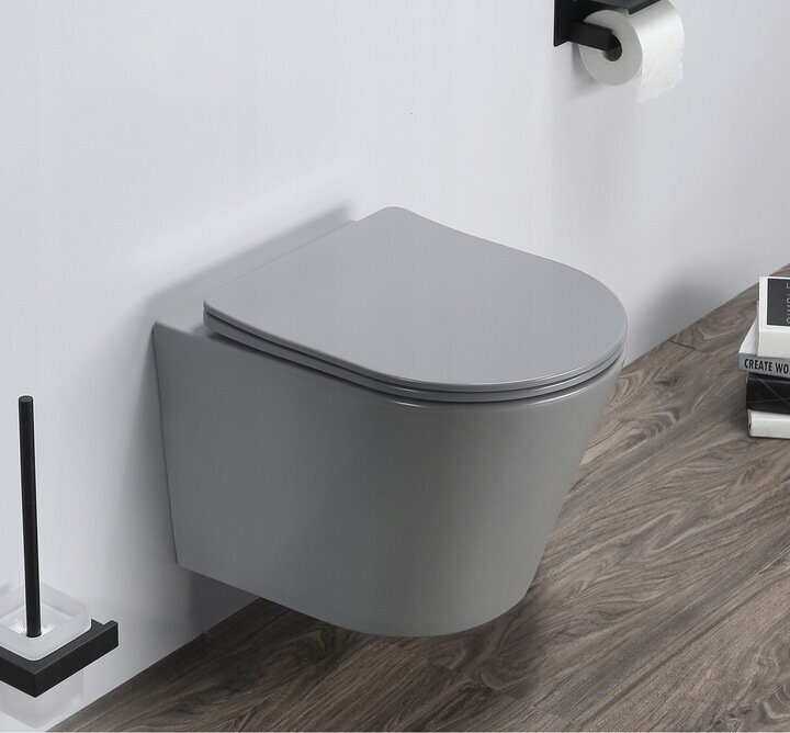 WC komplekt Mexen 5in1 Fenix Slim koos wc-potiga Rico Rimless Slim, Light grey mat цена и информация | WС-potid | kaup24.ee