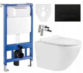 Рама для туалета скрытого монтажа Mexen 5in1 Fenix Slim 6/4 L, 4,5/3 L, 8 см с унитазом Lena Rimless Slim цена и информация | Унитазы | kaup24.ee