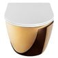 WC-pott REA Carlo Flat Mini, Gold/White цена и информация | WС-potid | kaup24.ee