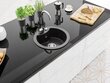 Graniidist köögivalamu Mexen Diego koos segisti ja sifooniga, Black granite+Chrome hind ja info | Köögivalamud | kaup24.ee