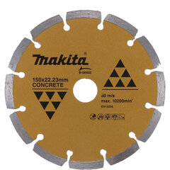Алмазный отрезной диск с сегментами по бетону / камню Makita B-06432, 150 мм  цена и информация | Механические инструменты | kaup24.ee