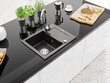 Graniidist köögivalamu Mexen Enzo koos segisti ja sifooniga, Black granite+Chrome цена и информация | Köögivalamud | kaup24.ee