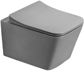 WC-pott Mexen Teo Rimless Duroplast Slim koos aeglaselt sulguva kaanega, Light grey mat цена и информация | Унитазы | kaup24.ee
