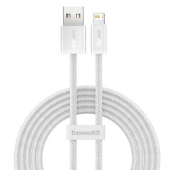 Динамический кабель Baseus USB на Lightning, 2,4 А, 2 м (белый) цена и информация | Кабели для телефонов | kaup24.ee