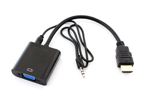 Конвертер переходника HDMI в VGA + Audio 3,5 мм цена и информация | Адаптеры и USB-hub | kaup24.ee