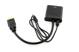 Adaptermuundur Hdmi-Vga + heli 3,5 mm цена и информация | Адаптеры и USB-hub | kaup24.ee