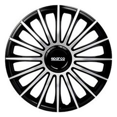 Ilukilbid Sparco Torino CS5 Must Hõbedane 14" (4 uds) hind ja info | Ilukilbid | kaup24.ee