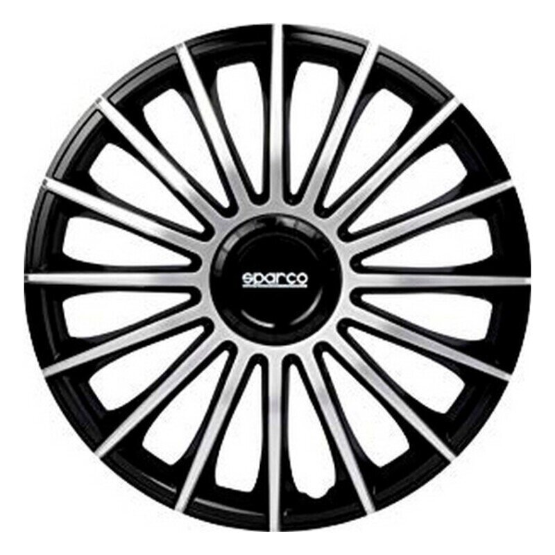 Ilukilbid Sparco Torino CS5 Must Hõbedane 14" (4 uds) цена и информация | Ilukilbid | kaup24.ee