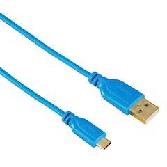 HAMA Flexi-Slim Micro USB Cable gold-plated twist-proof blue 0.75 m hind ja info | Mobiiltelefonide kaablid | kaup24.ee