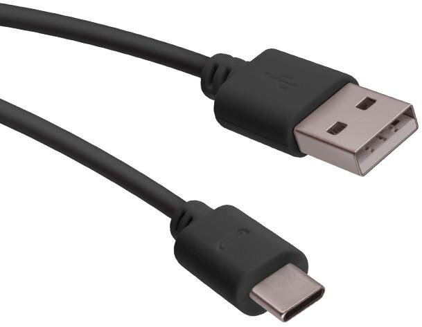 Välgulaadimiskaabel Forever USB-C, 1 m, must hind ja info | Mobiiltelefonide kaablid | kaup24.ee