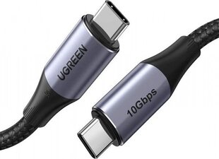 UGREEN US355 USB-C to USB-C  3.1 Gen.2, PD, 5A, 100W, 4K, 10Gbps, 1m (black) цена и информация | Borofone 43757-uniw | kaup24.ee