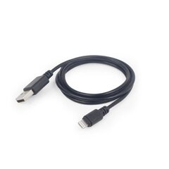 Kaabel Gembird USB data sync and charging lightning cable, 1m, black цена и информация | Кабели и провода | kaup24.ee