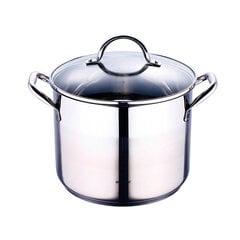 Klaaskaanega Pott Bergner Gourmet 8 L Roostevaba teras цена и информация | Кастрюли, скороварки | kaup24.ee