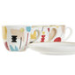 Set Šalica za Kavu DKD Home Decor Abstraktne Portselan Bone China (80 ml) (6 pcs) hind ja info | Klaasid, tassid ja kannud | kaup24.ee