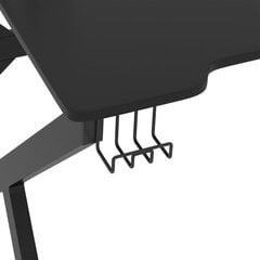 vidaXL K-kujuliste jalgadega mängulaud, must, 90x60x75cm hind ja info | Arvutilauad, kirjutuslauad | kaup24.ee