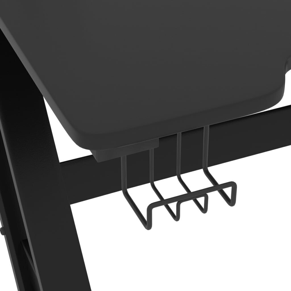 vidaXL mängulaud ZZ-kujuliste jalgadega, must, 110x60x75cm цена и информация | Arvutilauad, kirjutuslauad | kaup24.ee