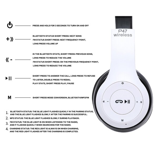 P47 FM-raadioga Bluetooth-kõrvaklapid hind | kaup24.ee