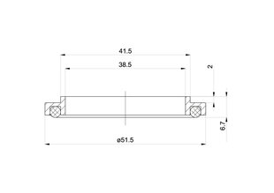 Segisti alus 51,5 × 35 mm, 636048 RUBINETA hind ja info | Segistid ja lisatarvikud | kaup24.ee