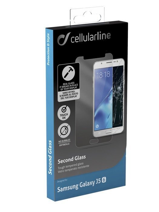 Samsung Galaxy J5(2016) screen SECOND GLASS by Cellular tr. hind ja info | Ekraani kaitsekiled | kaup24.ee