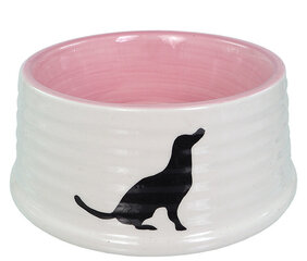 Миска для собак Dog Fantasy Ceramic Bowl with Dog Motif, White-Blue, 0.44 л цена и информация | Миски, ящики для корма | kaup24.ee