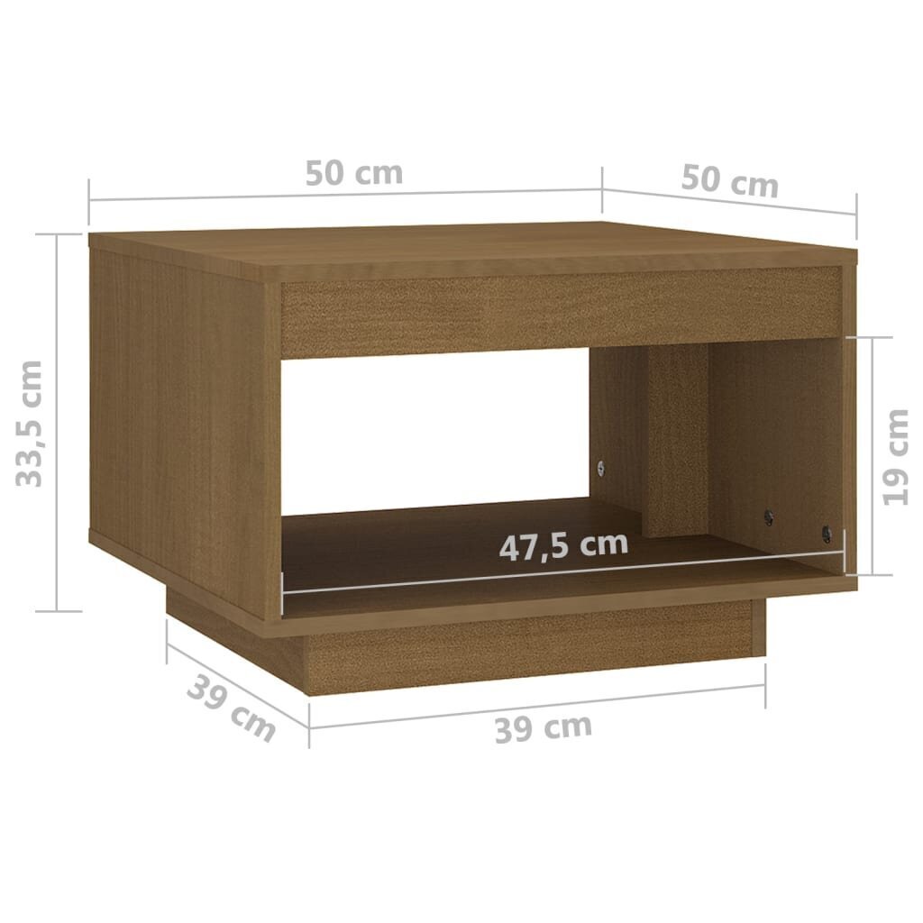 Diivanilaud, 50x50x33,5 cm, pruun hind ja info | Diivanilauad | kaup24.ee