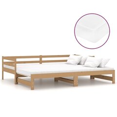Lahtikäiv voodi vidaXL, meepruun, 2 x (90 x 200) cm, täismänd hind ja info | Voodid | kaup24.ee