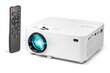 Projektor Technaxx Mini LED Beamer TX-113 FullHD 1080p mini projector with powerful 1800 lumens LED lamp and multimedia player Size n2W stereo speakers from 32 "to 176". Long lamp life 40,000 hours. Connection to computer / laptop, tablet, smartphone and  hind ja info | Projektorid | kaup24.ee