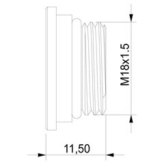 Otsavarrukas M18 x 1,5 R-1, 636403 RUBINETA цена и информация | Аксессуары для душа, смесителей | kaup24.ee