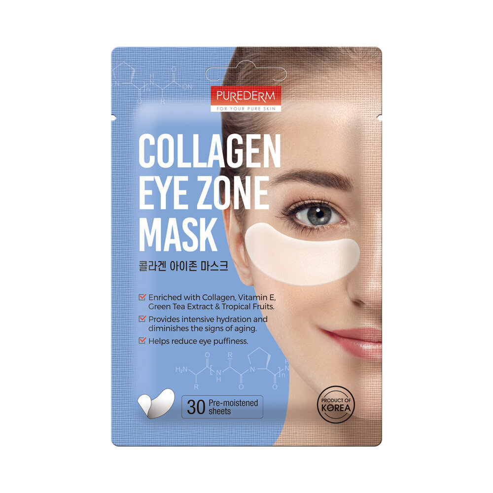 Kollageeniga mask silmaümbruse nahale Purederm 30tk hind ja info | Näomaskid, silmamaskid | kaup24.ee