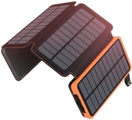 Солнечное зарядное устройство с внешним аккумулятором, 6 Вт, 25000 мАч цена и информация | Зарядные устройства Power bank | kaup24.ee