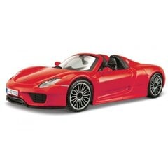 Десткий автомобиль Bburago Porsche 918 Carrera S 1:24, красный цена и информация | Игрушки для мальчиков | kaup24.ee