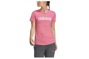 Lühikeste varrukatega T-särk, naiste Adidas Essentials Slim Logo Roosa цена и информация | Женские футболки | kaup24.ee