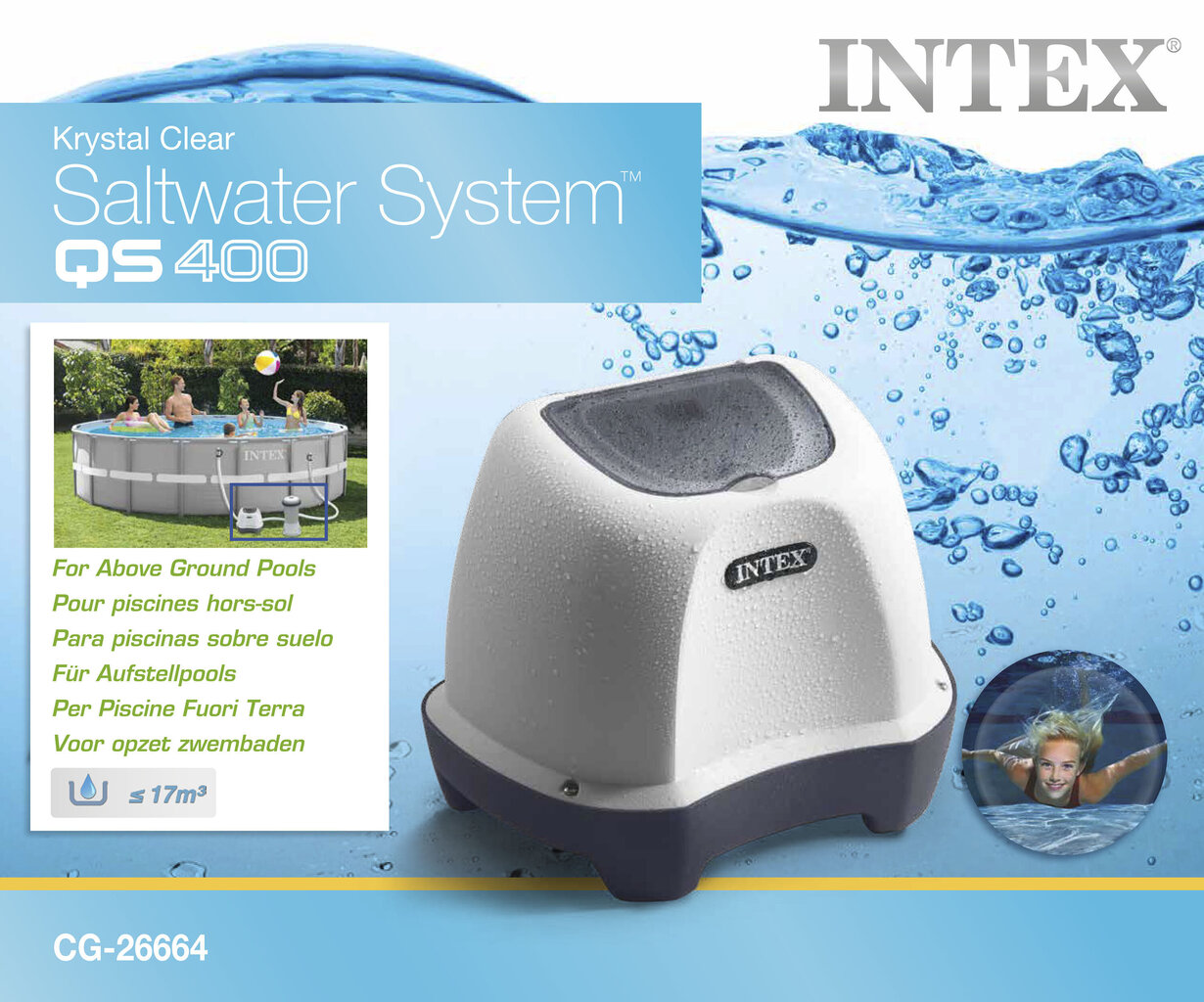 Basseinifilter Intex QS400 Krystal Clear Saltwater System hind ja info | Basseini filtrid | kaup24.ee