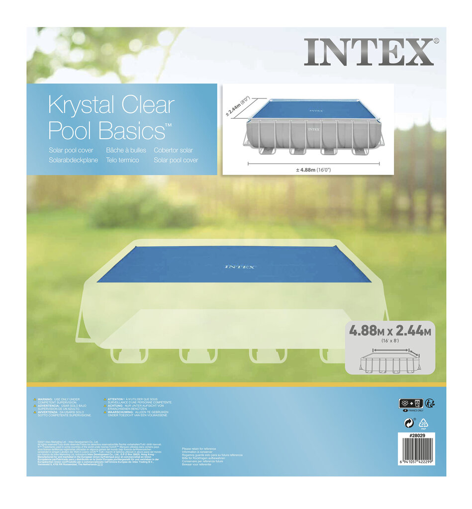 Basseini kate Intex Solar, 488x244 cm hind ja info | Basseinitehnika | kaup24.ee