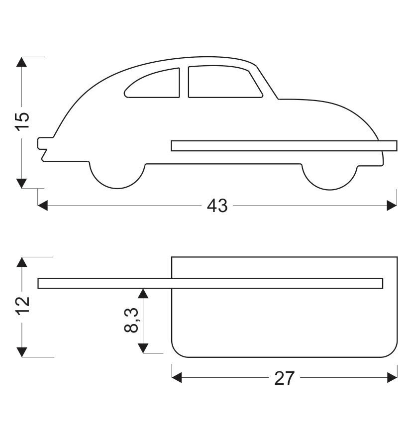 Candellux lighting valgusti Kids Car 21-85061 цена и информация | Seinavalgustid | kaup24.ee