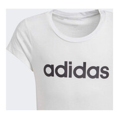 Детский Футболка с коротким рукавом Adidas Essentials Linear Logo Белый (7-8 Years) цена и информация | Рубашки для мальчиков | kaup24.ee