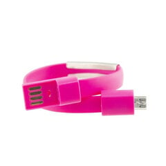 Напульсник с Micro USB-кабелем Contact 23 cм Розовый цена и информация | Кабели для телефонов | kaup24.ee