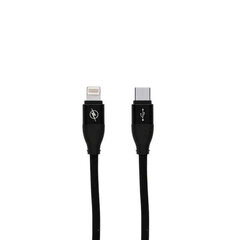 Andme / Laadija Kaabel USBga Contact LIGHTING Tüüp C Must (1,5 m) hind ja info | Mobiiltelefonide laadijad | kaup24.ee