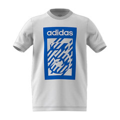 Laste Lühikeste varrukatega T-särk Adidas YB BOX TEE Valge hind ja info | Poiste särgid | kaup24.ee