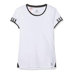 Laste Lühikeste varrukatega T-särk Adidas CLUB TEE DU2464 Valge Polüester цена и информация | Рубашки для девочек | kaup24.ee