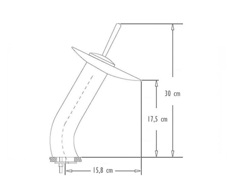 Klaasist segisti tööpinnale WATER FALL 30cm, läbipaistev цена и информация | Vannitoa segistid | kaup24.ee