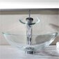 Klaasist tööpinnale paigaldatav valamu 42x42x14cm läbipaistev hind ja info | Kraanikausid, valamud | kaup24.ee