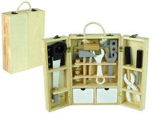 Puidust töökoja tööriistade komplekt kohvris hind ja info | Poiste mänguasjad | kaup24.ee