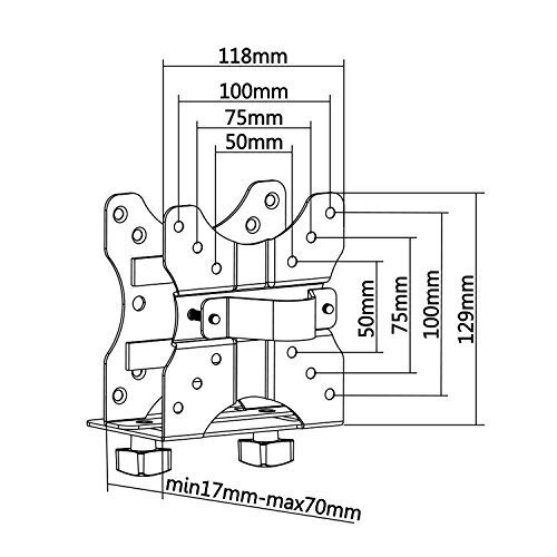 Maclean - Uchwyt do mini komputera MC-720 NUC MAC CPU hind ja info | Monitori hoidjad | kaup24.ee