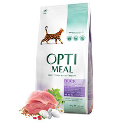 OPTIMEAL™ Super Premium Hairball Полнорационный сухой корм для взрослых кошек с эффектом очищения шерсти - утка, 10 кг цена и информация | Сухой корм для кошек | kaup24.ee