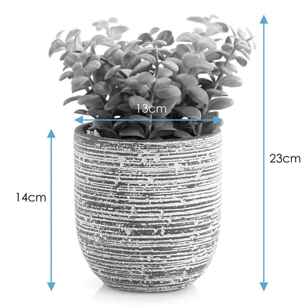 Kaunistus koos kunstlilledega Greeny, 17x17x24 cm hind ja info | Sisustuselemendid | kaup24.ee