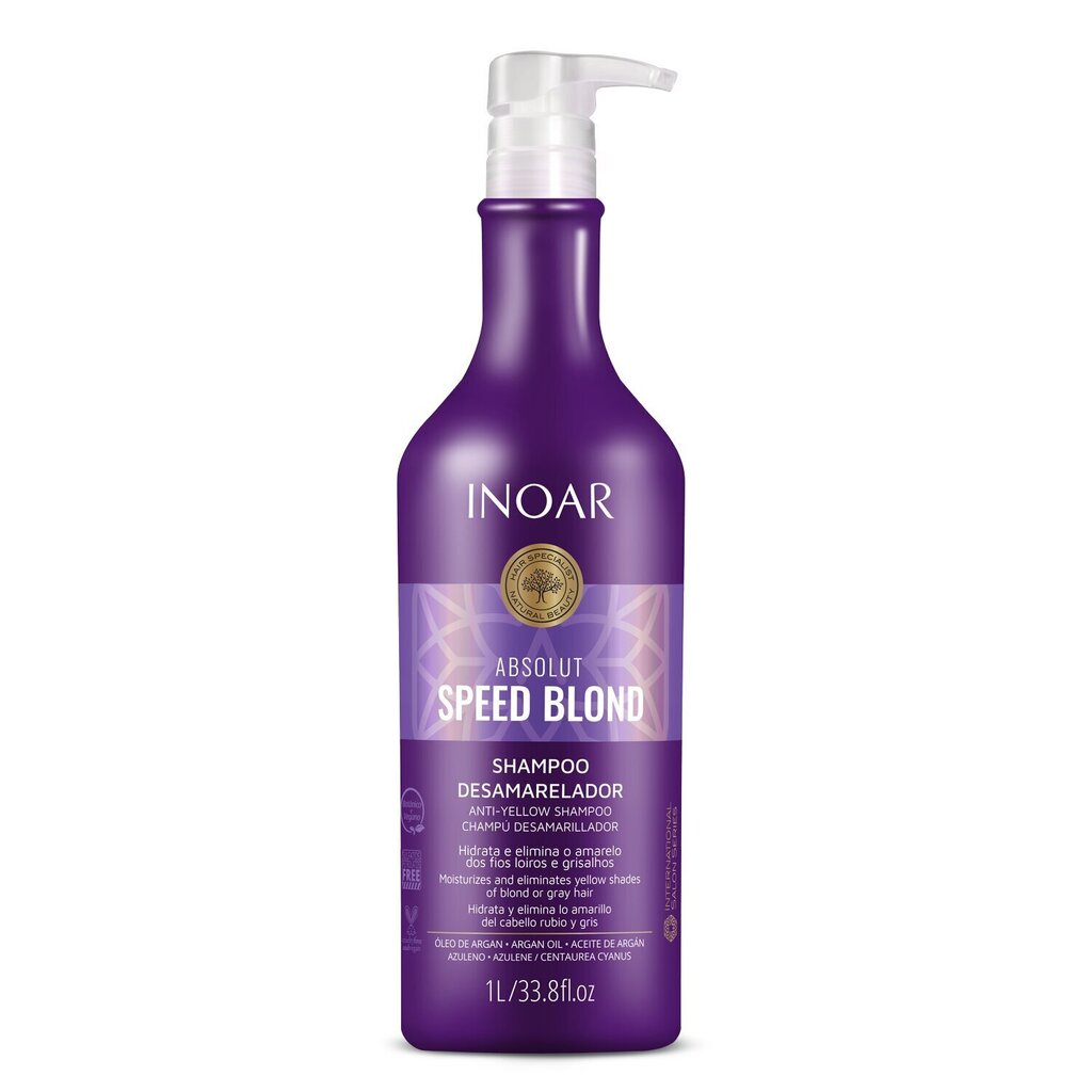 Šampoon blondidele juustele INOAR Speed ​​Blond, 1000 ml hind ja info | Šampoonid | kaup24.ee